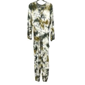 Young Fabulous & Broke Jumpsuit Green Tie Dye Small NWOT